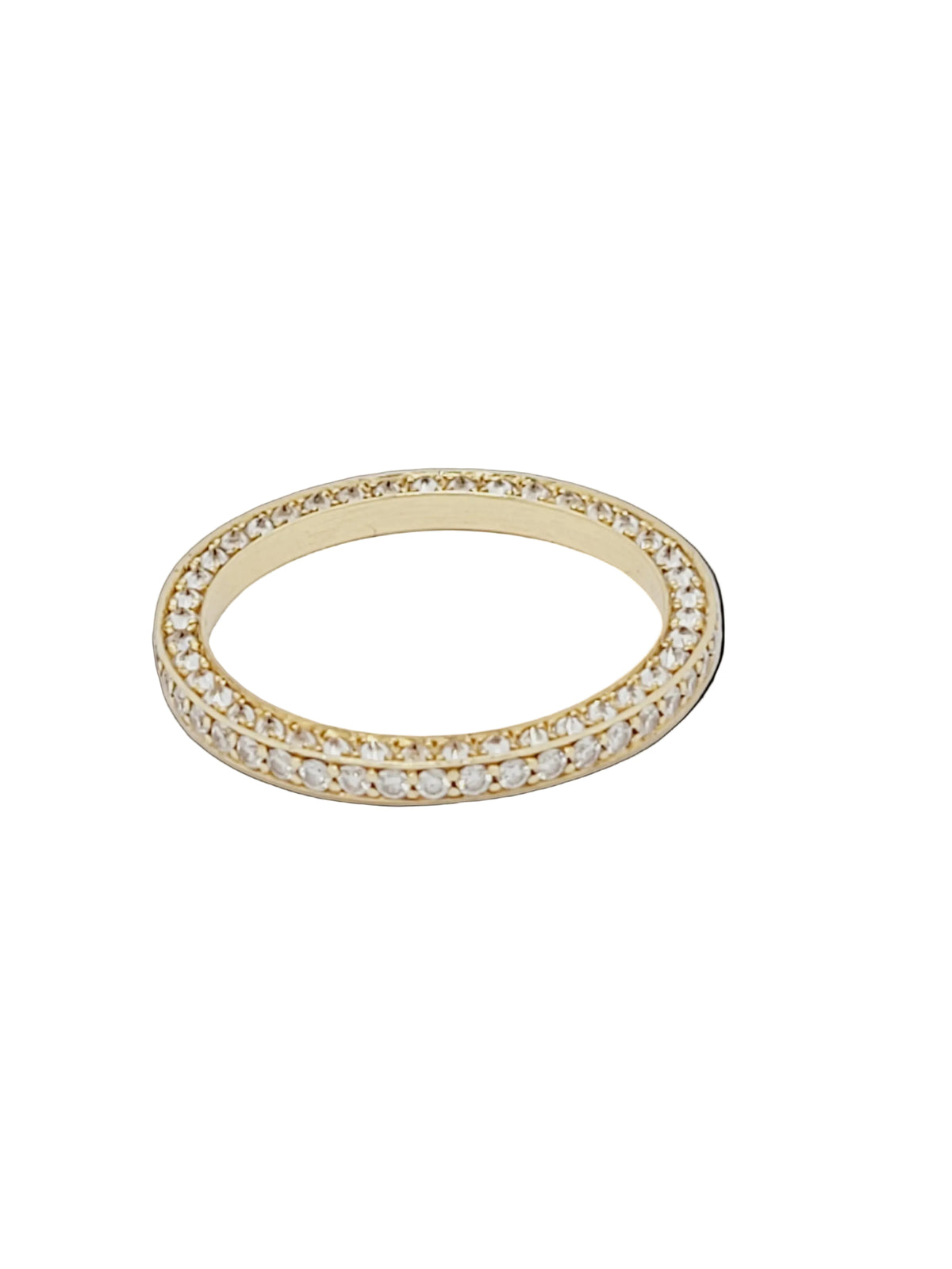 Diamond full hoop yellow gold eternity band sku 8784