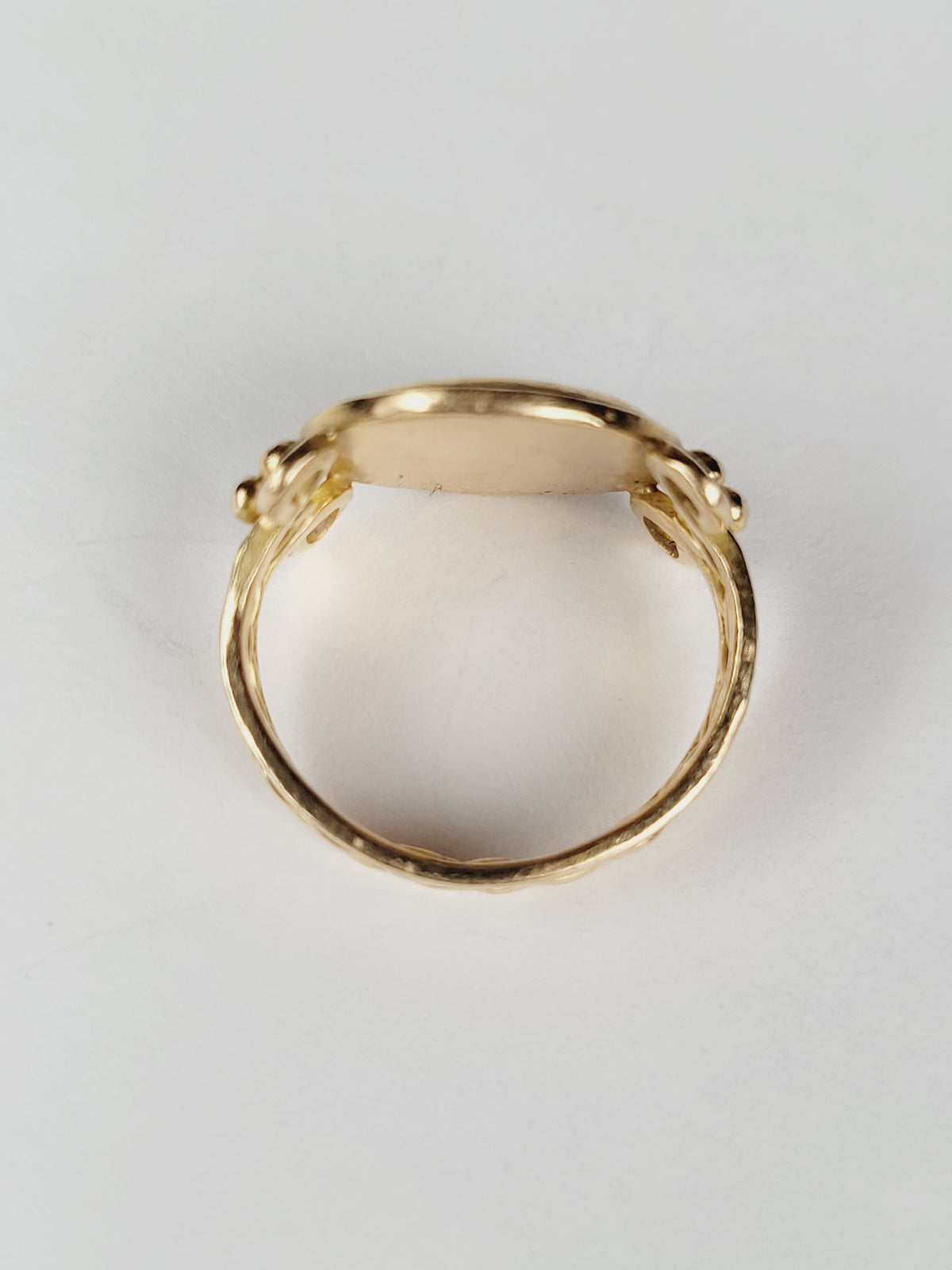 Ancient cornelian intaglio gold signet ring sku 8864