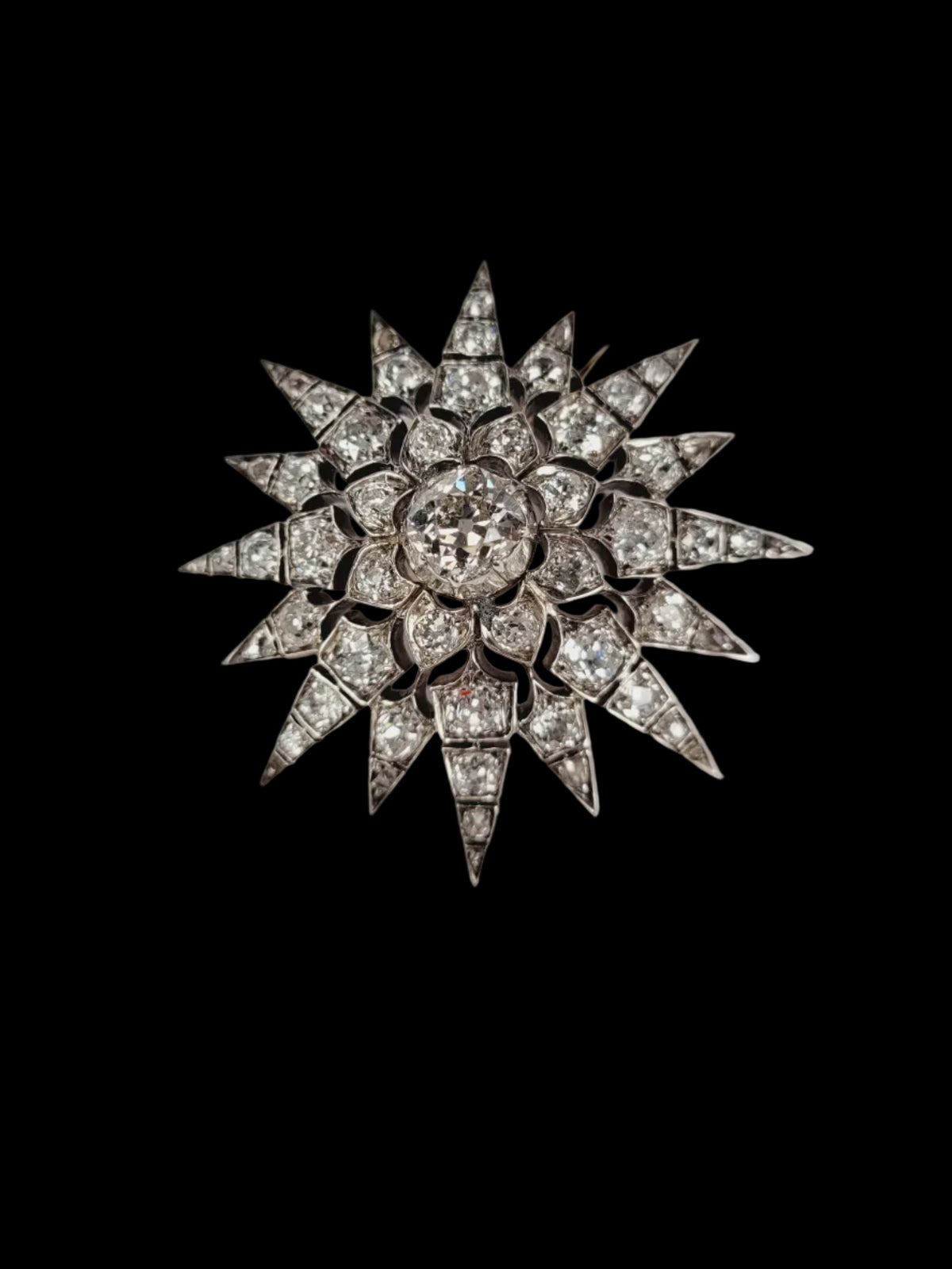 Antique diamond star burst sku   8774