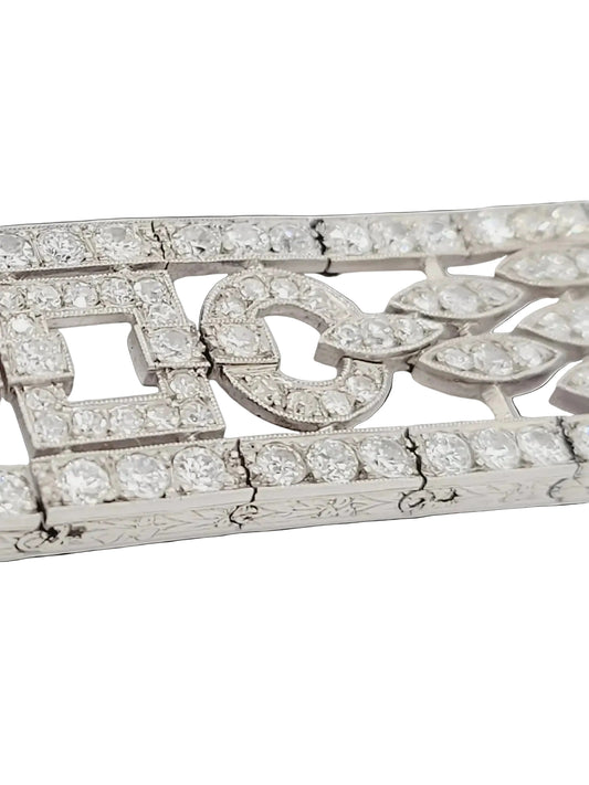 French Art deco 1920's geometric diamond bracelet sku 8798