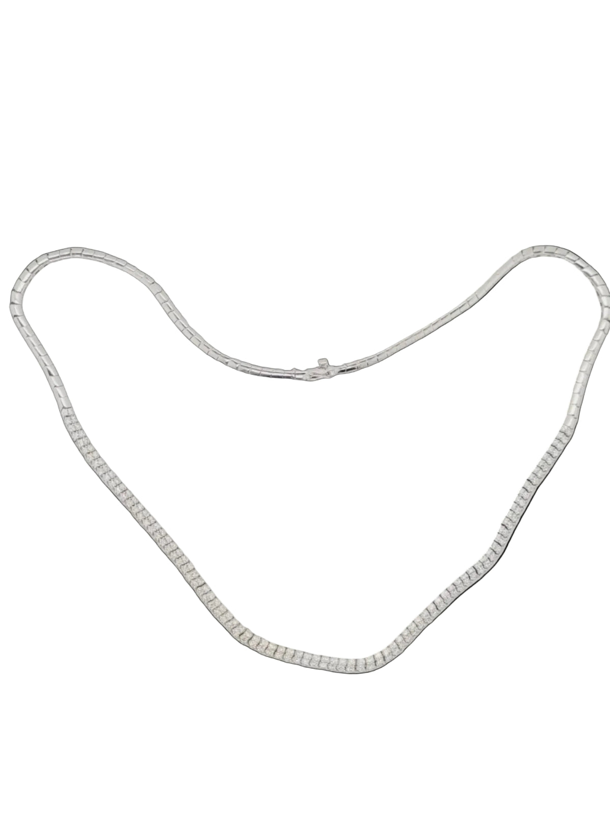 Modern diamond snake link necklace sku 8784