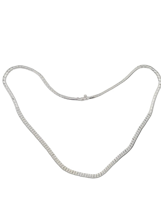 Modern diamond snake link necklace sku 8784