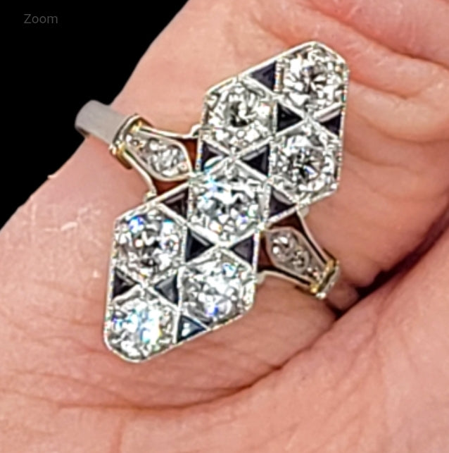 Unique Edwardian sapphire and diamond dress ring
SKU: 7377