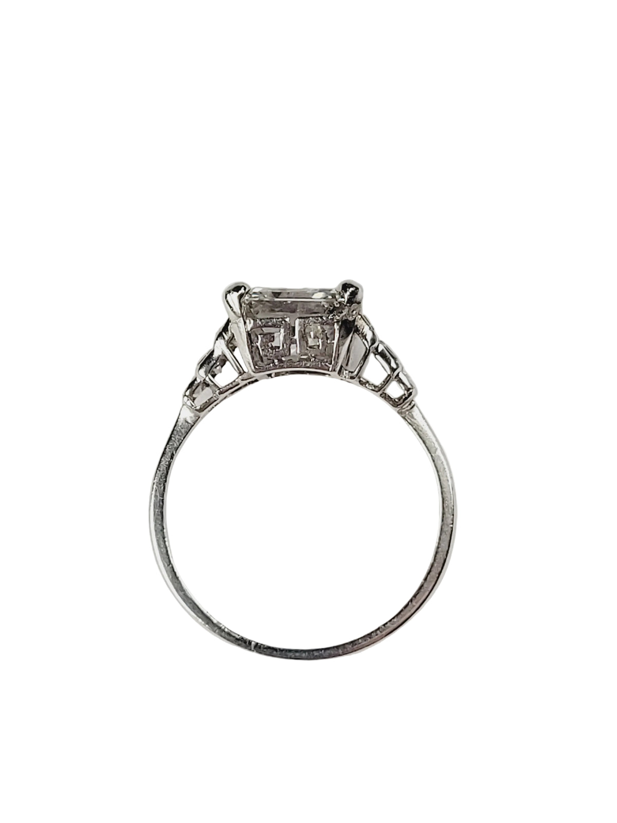 Cool Art deco 3ct Square carre cut diamond engagement ring sku 9091