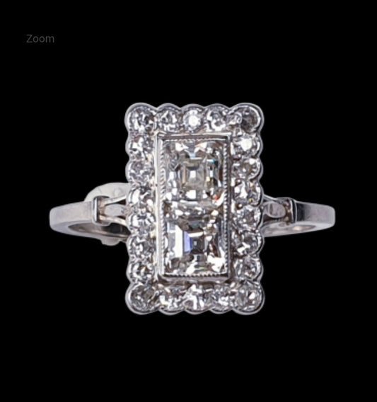 Art deco square cushion cut diamond ring
SKU: 4127