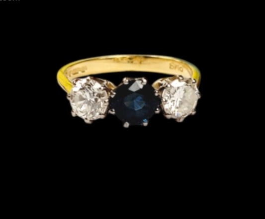 Sapphire and diamond trilogy ring
SKU: 7890