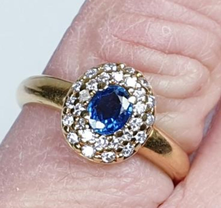 Victorian Sapphire and Diamond Cluster Ring
SKU: 2493