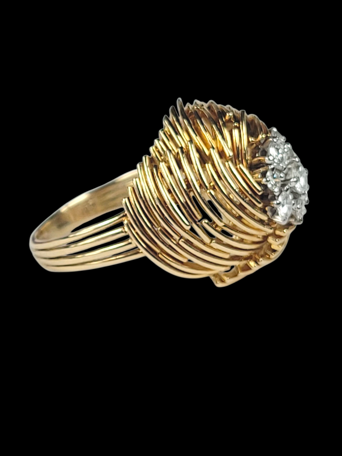 Stylish 18ct gold diamond ring sku 8501