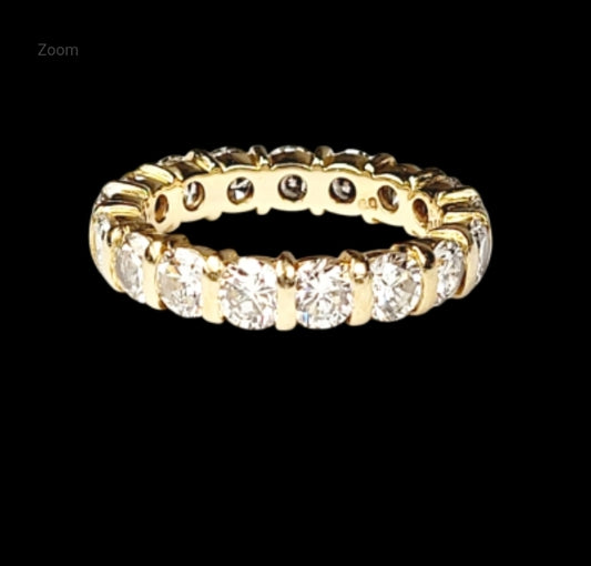 Full hoop diamond eternity ring in 18ct yellow gold sku 7815