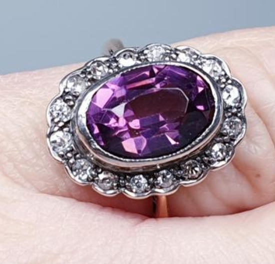 Amethyst and Diamond Cluster Ring
SKU: 2356