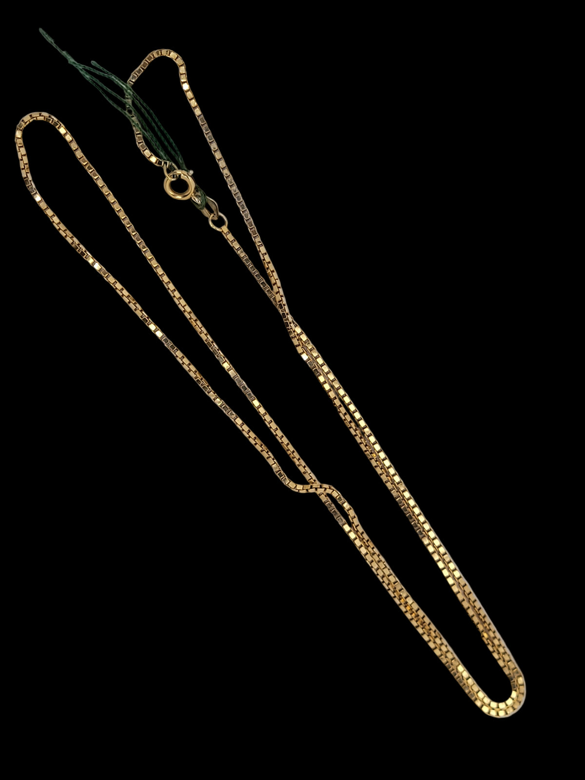 18ct yellow gold box chain sku 8522