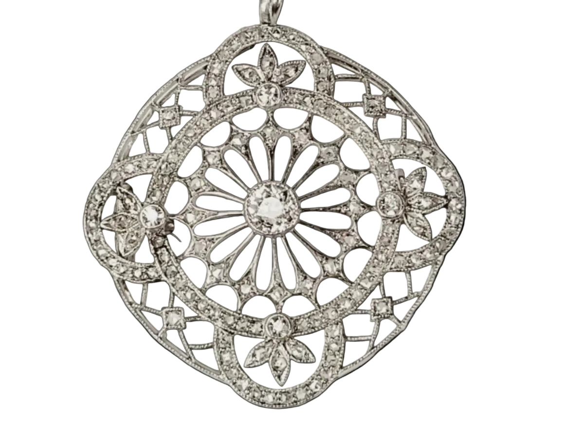 Belle epoque diamond pendant/brooch sku 8775