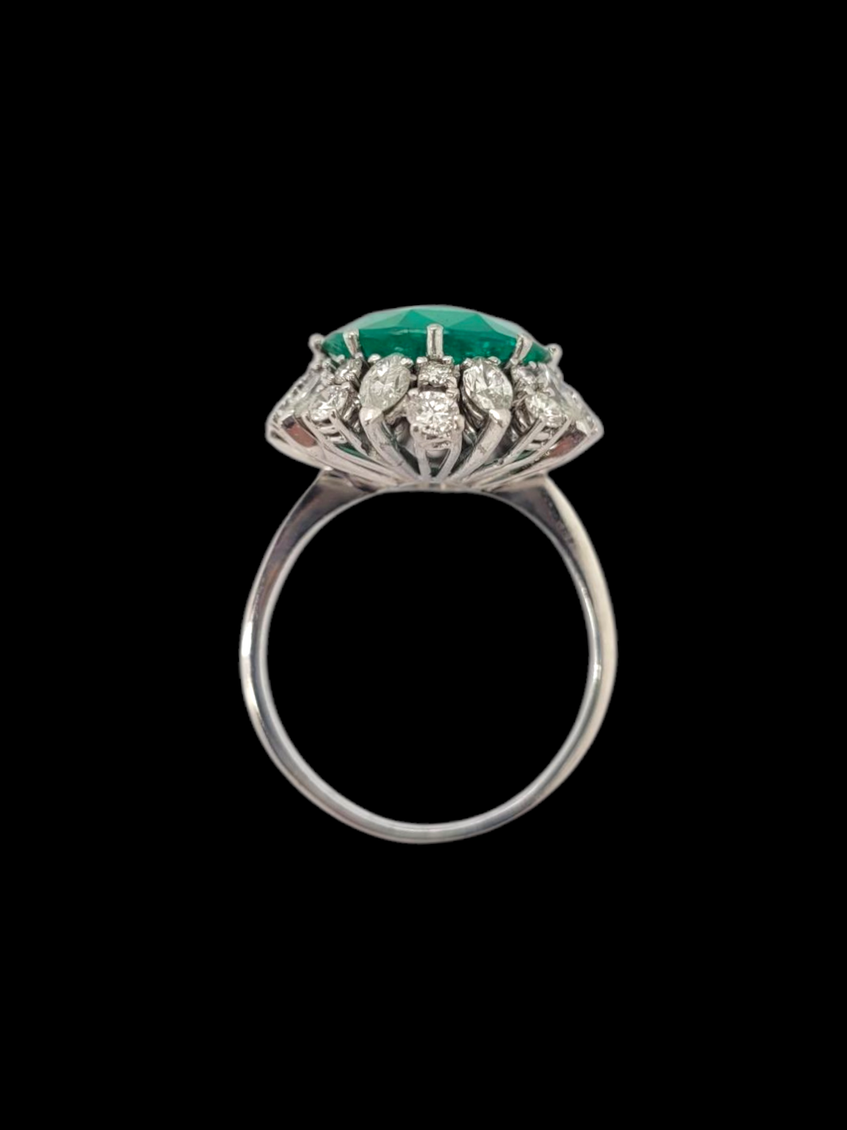 Large Columbian emerald and diamond cluster ring
SKU: 8102