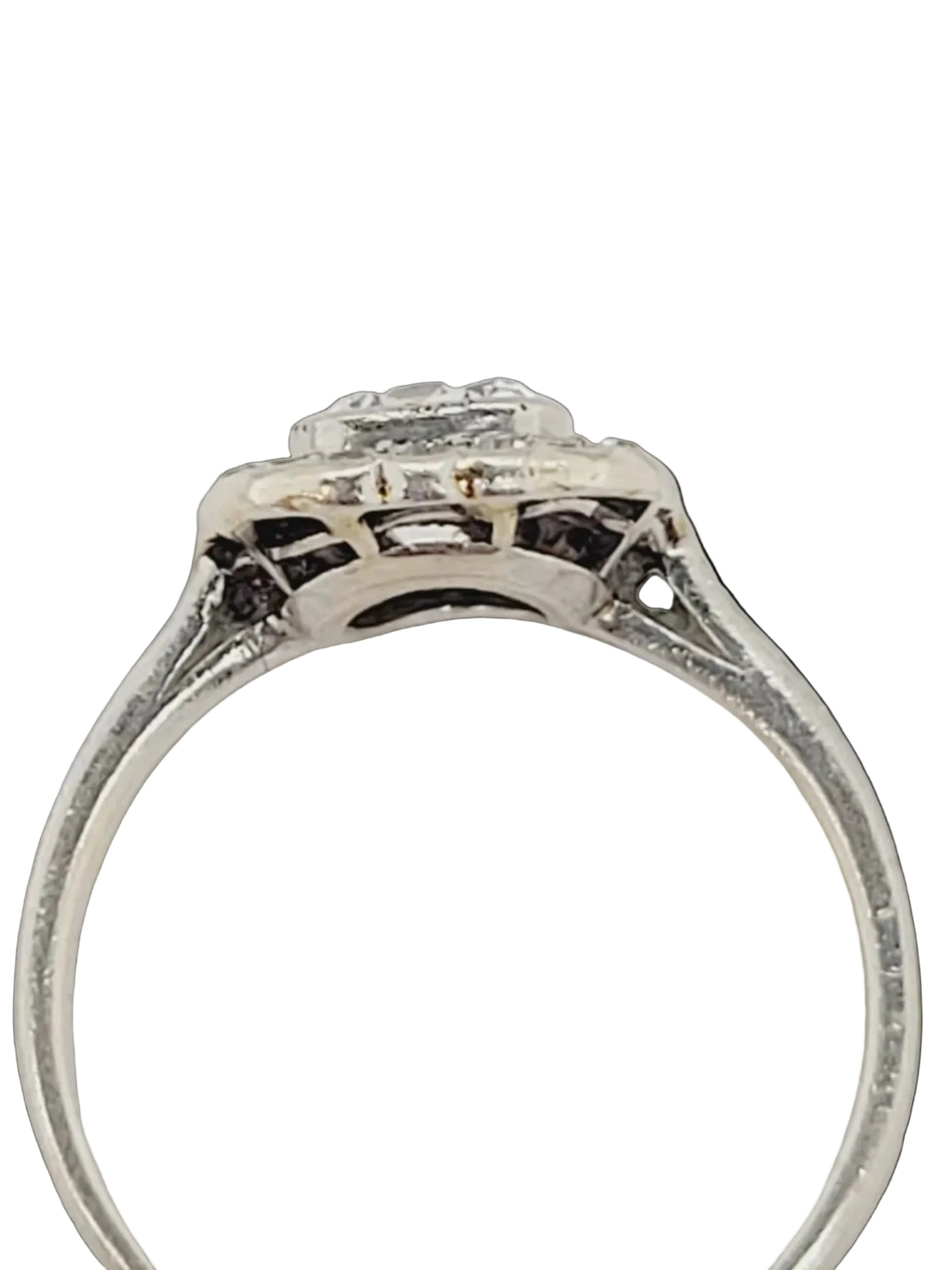 Antique art deco paruzzi cut diamond halo engagement ring sku 8953