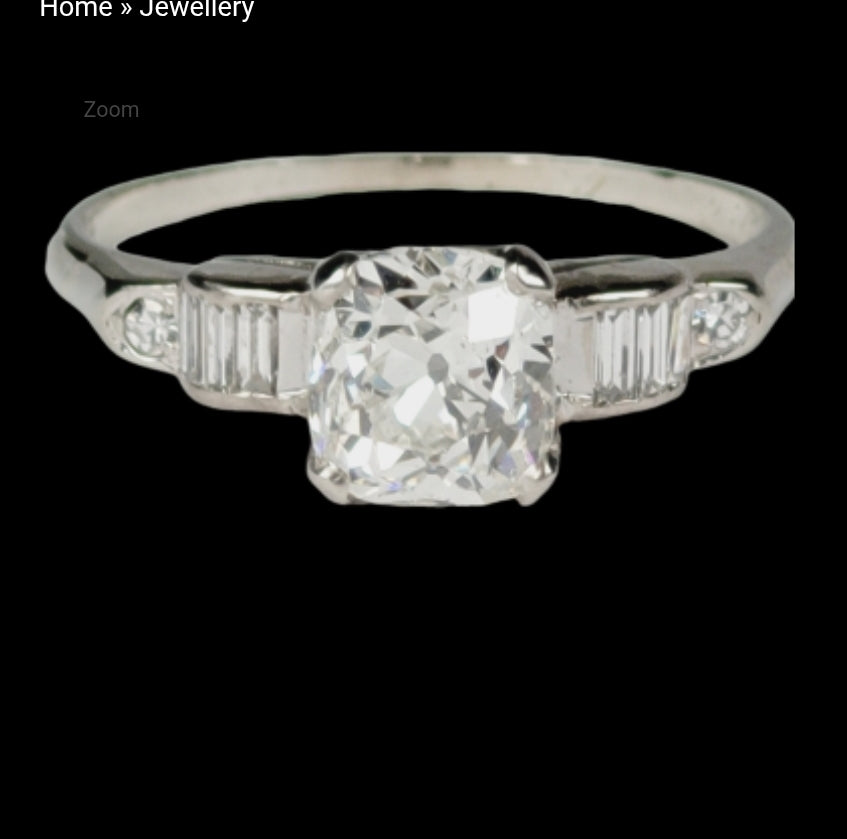 1.33ct old cut diamond art deco engagement ring
SKU: 5631
