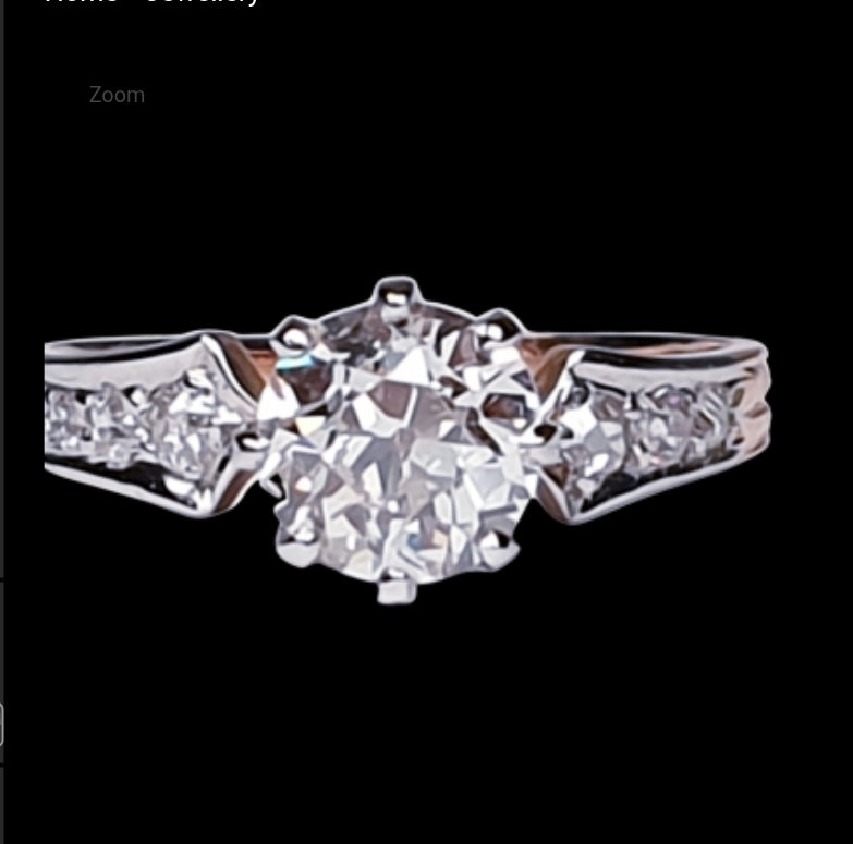 1.37ct cushion cut diamond French engagement ring
SKU: 4296