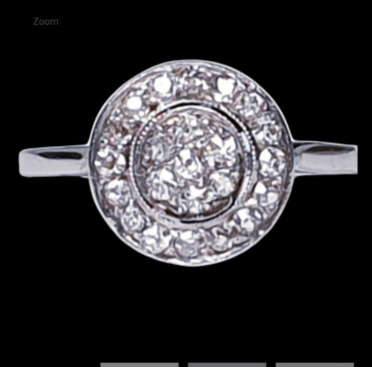 Art Deco Diamond Target Engagement Ring
SKU: 3320