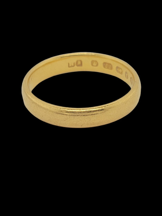 Antique 22ct yellow gold wedding ring sku 8517