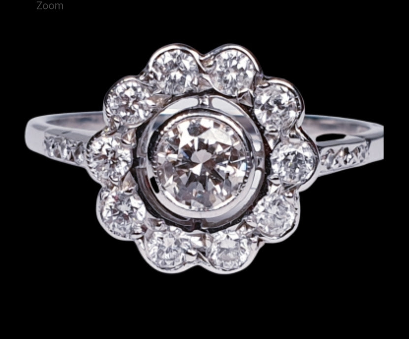 Diamond Cluster Engagement Ring
SKU: 3438