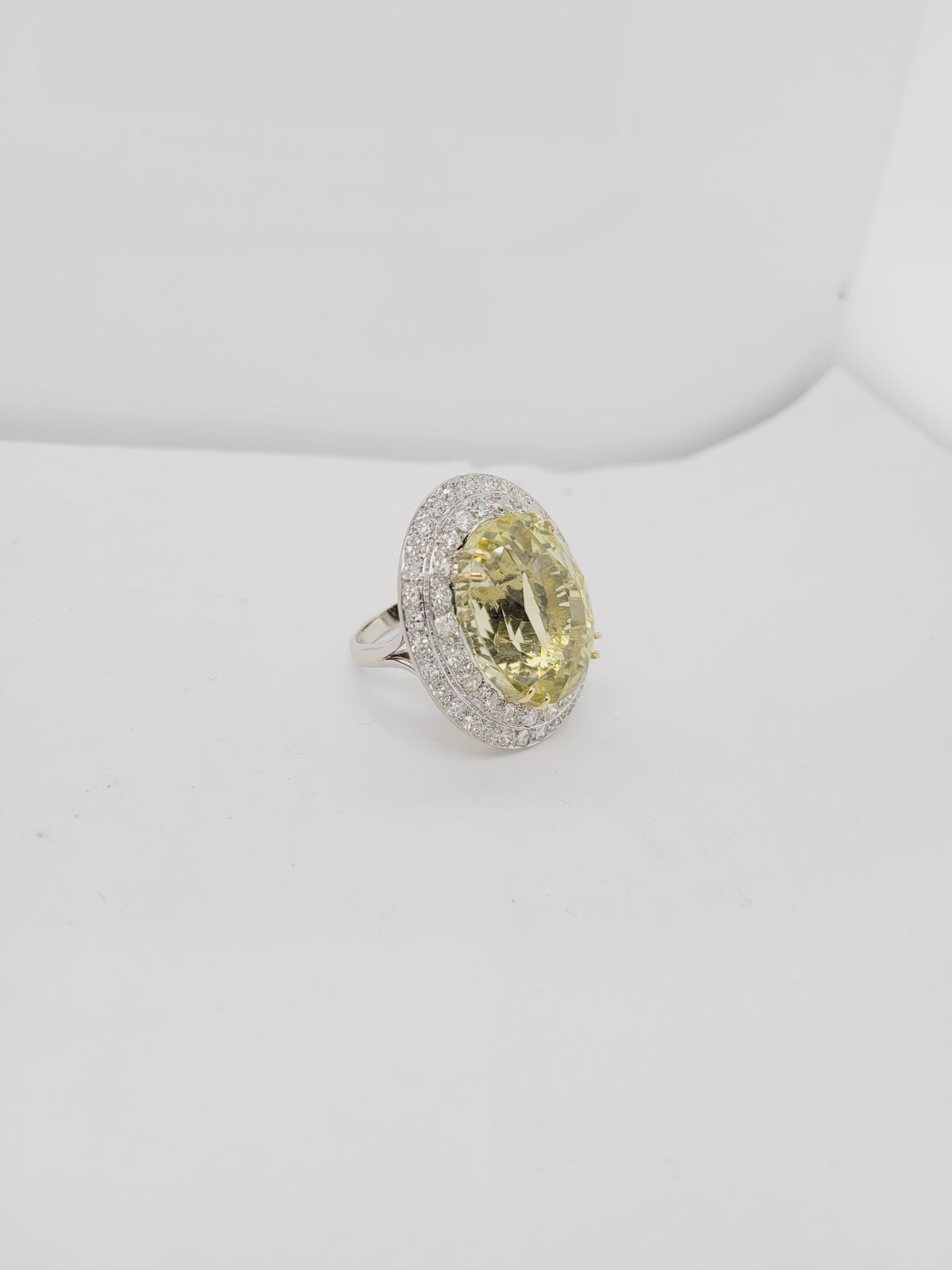 Vintage Yellow gem and diamond cluster dress ring
sku 8546
