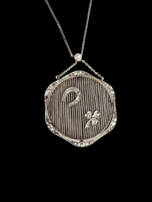Art deco Lucky charm diamond pendant
SKU: 8209