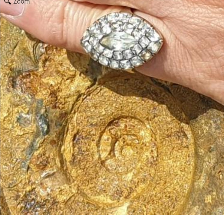 18th century paste navette cluster ring
SKU: 4560