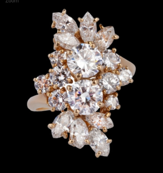 Super Sparkly Diamond Cocktail Ring sku 3506