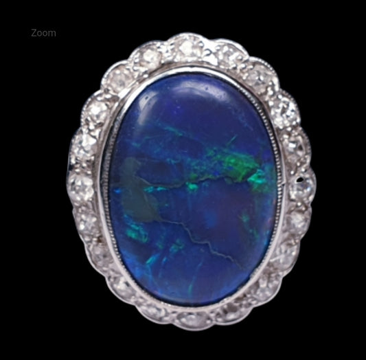 Black opal and diamond dress ring
SKU: 4552