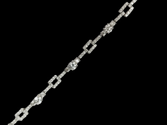 Diamond bracelet 18ct white gold sku 8773