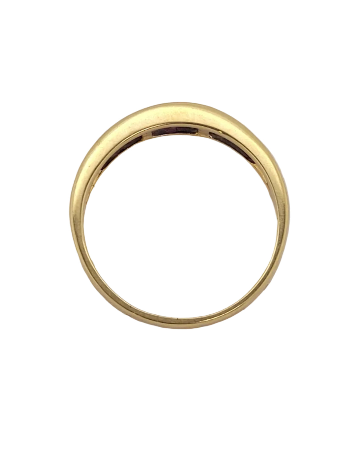 Ruby and diamond half eternity ring sku 9166