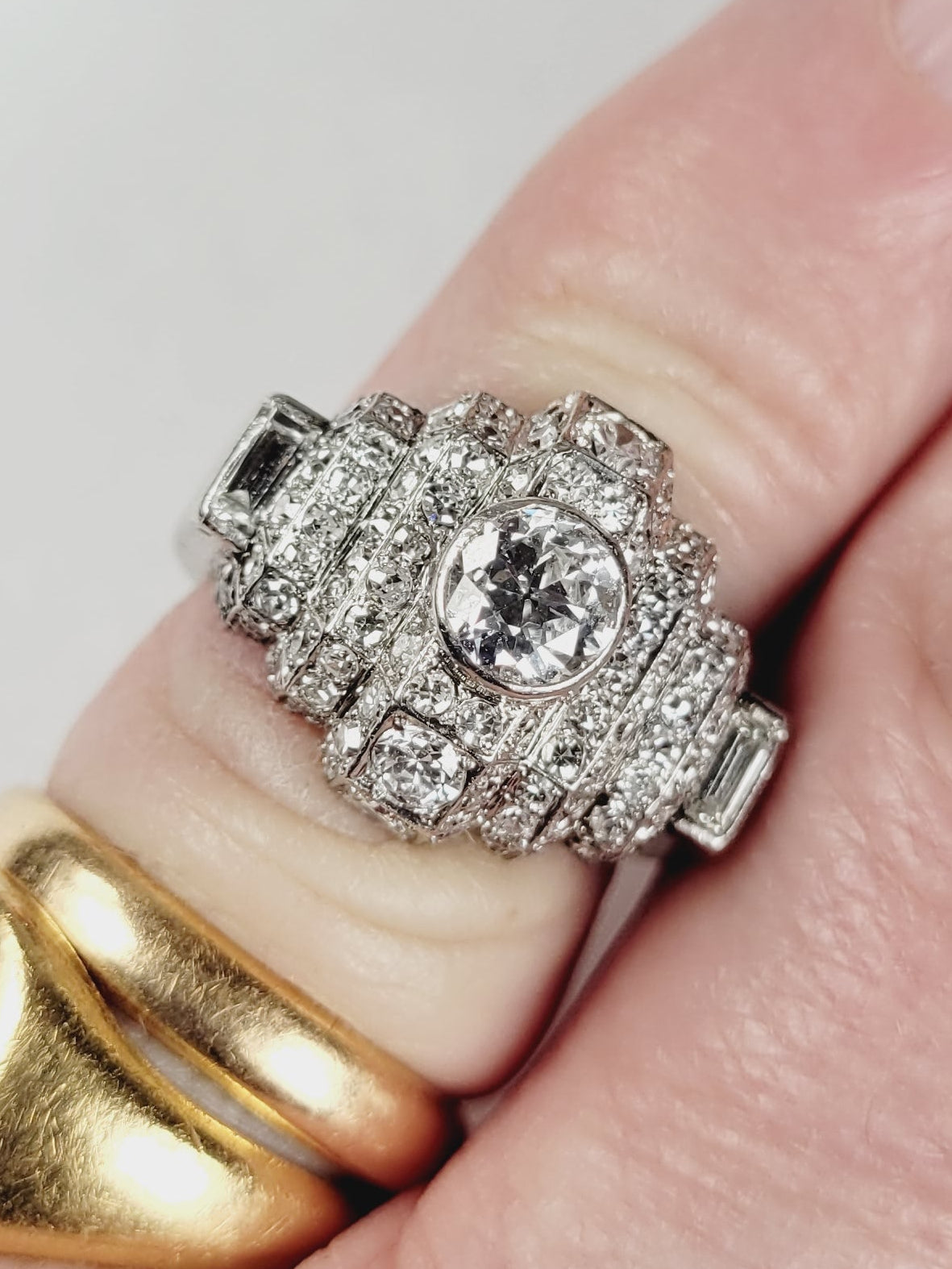 Brutalist art deco diamond dress ring
SKU: 8614
