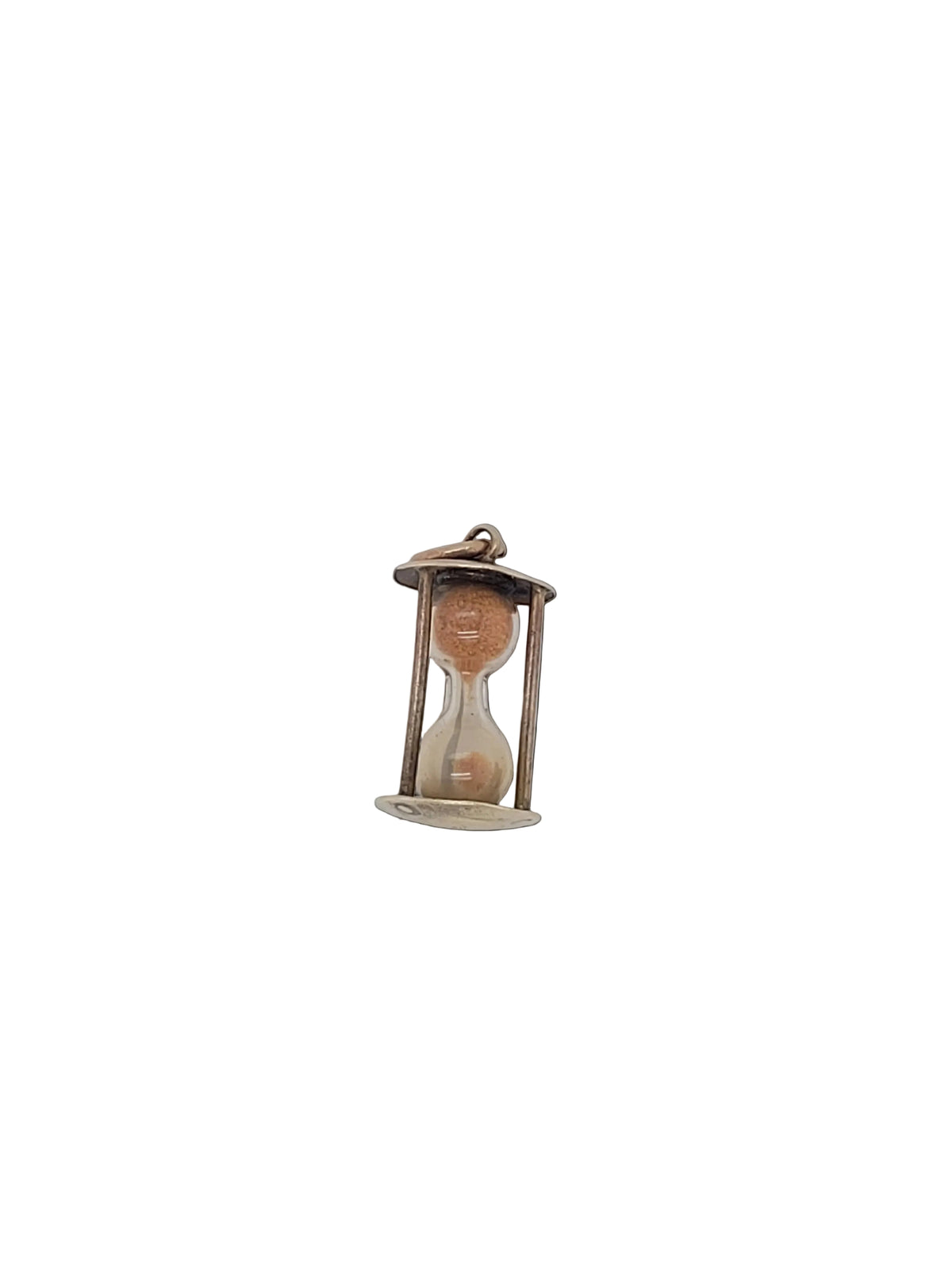 Antique 'hour glass' miniature gold charm sku 8789