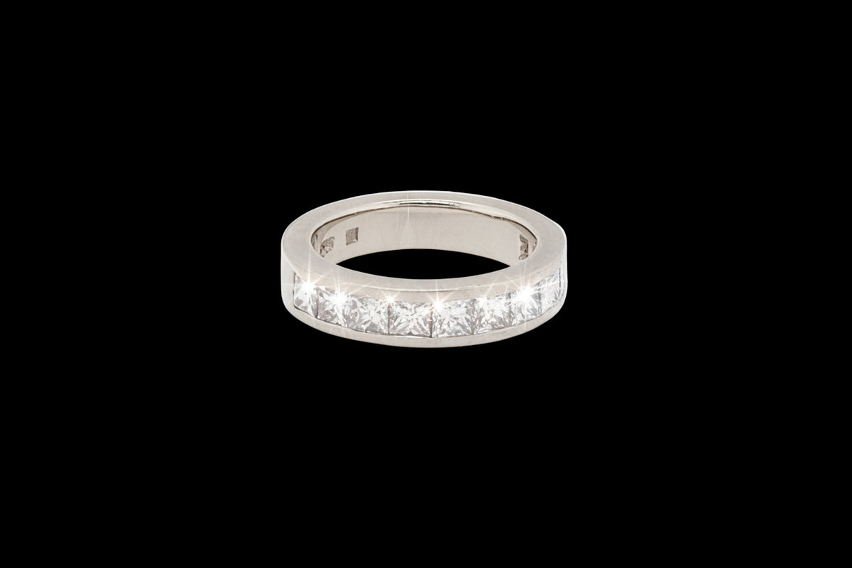 Half hoop princess cut diamond eternity band sku 8697