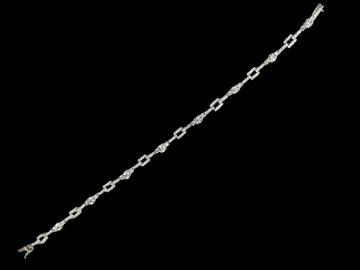 Diamond bracelet 18ct white gold sku 8773