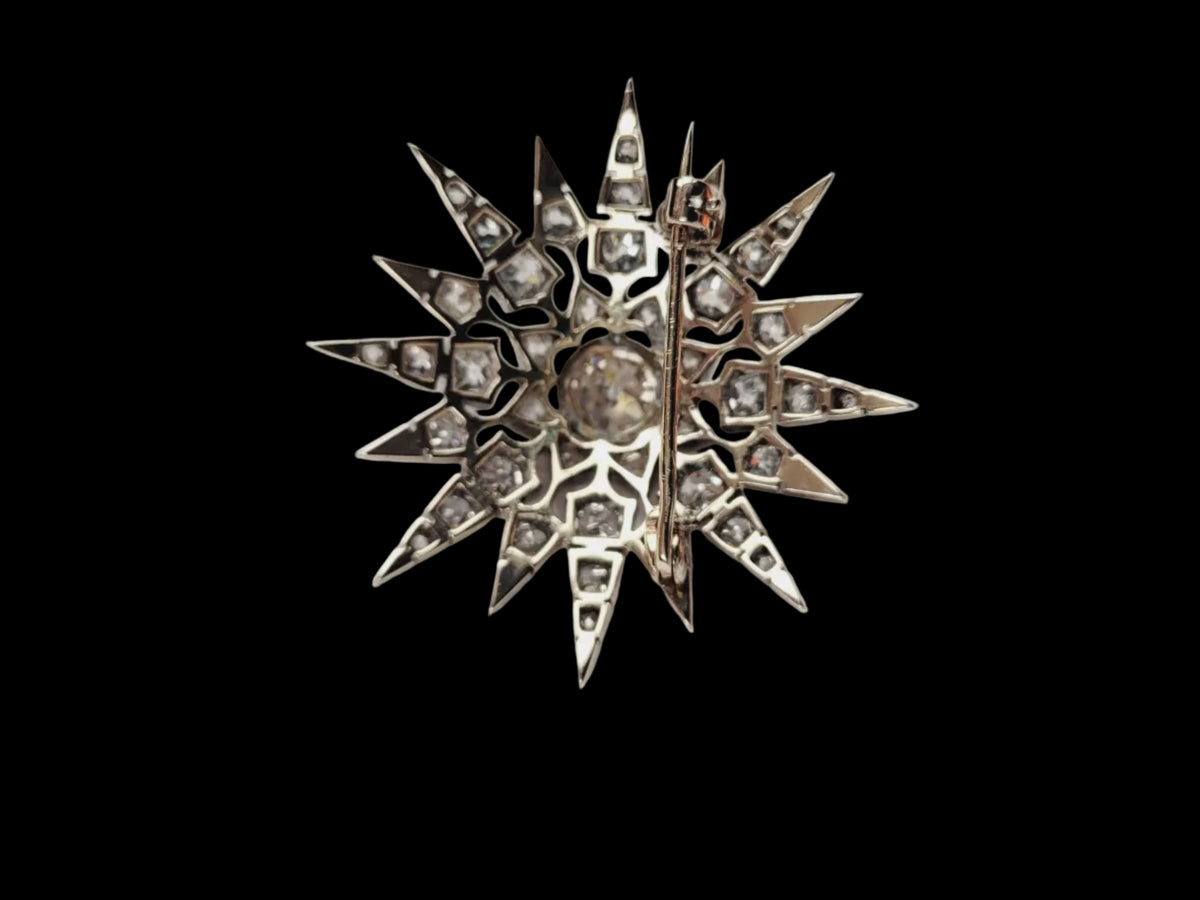 Antique diamond star burst sku   8774