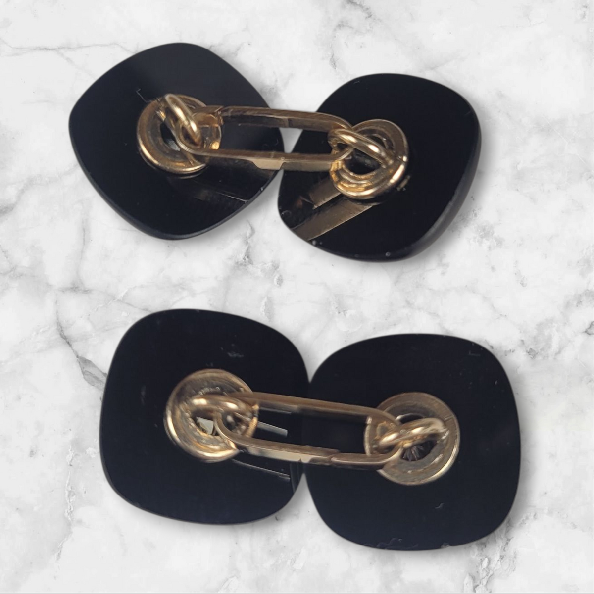 Art deco onyx and diamond cufflinks sku 8489