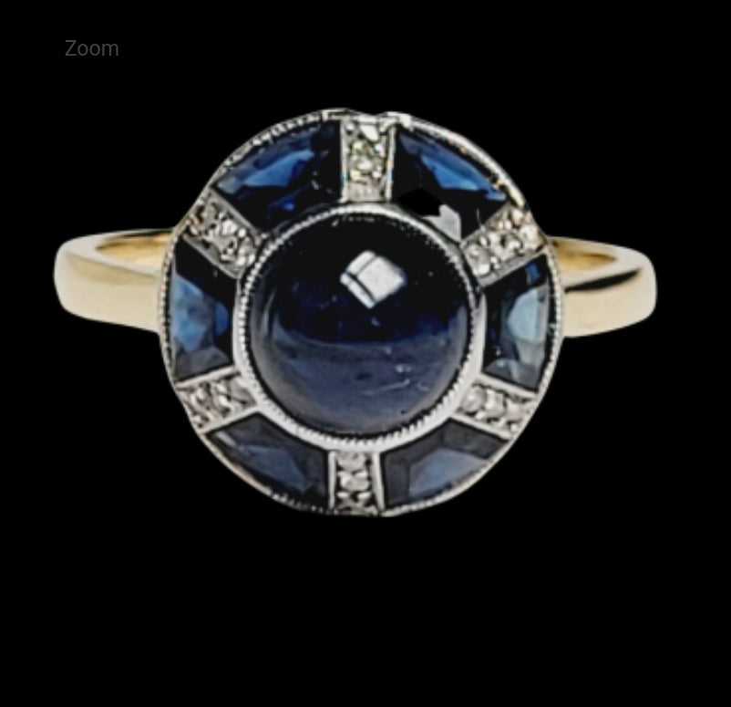 Art deco sapphire and diamond dress ring
SKU: 4889