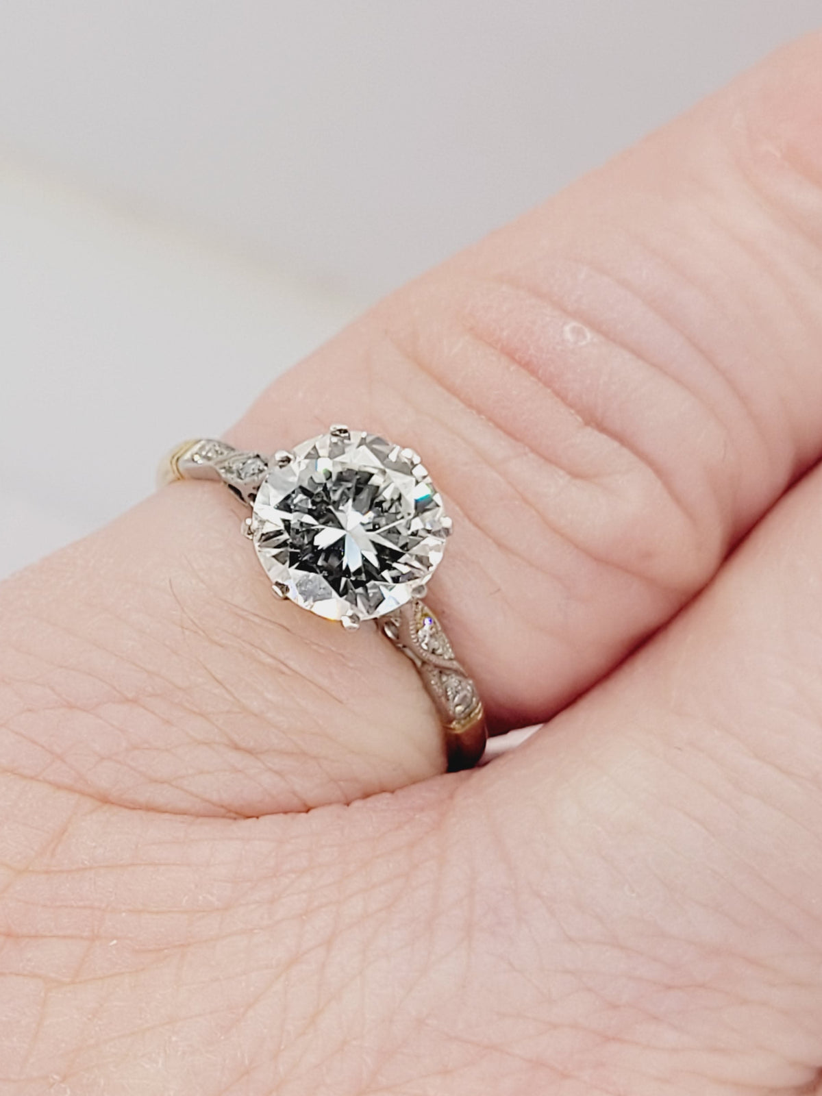 1.52ct solitaire diamond engagement ring in 18ct yellow gold sku 8734