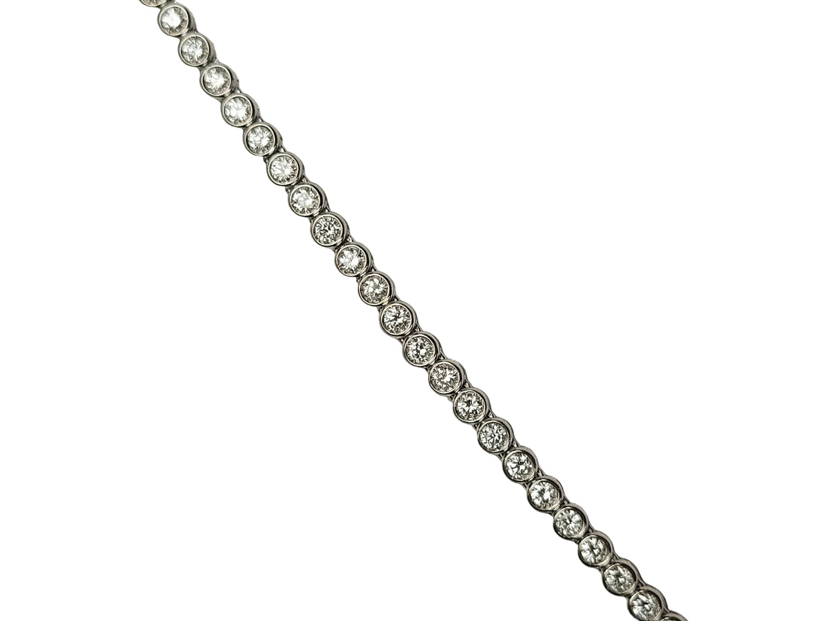Bezel set diamond tennis bracelet sku 8979