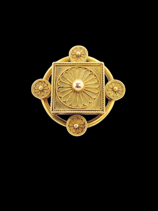 Archaeological revival 19th century gold brooch
SKU: 8261