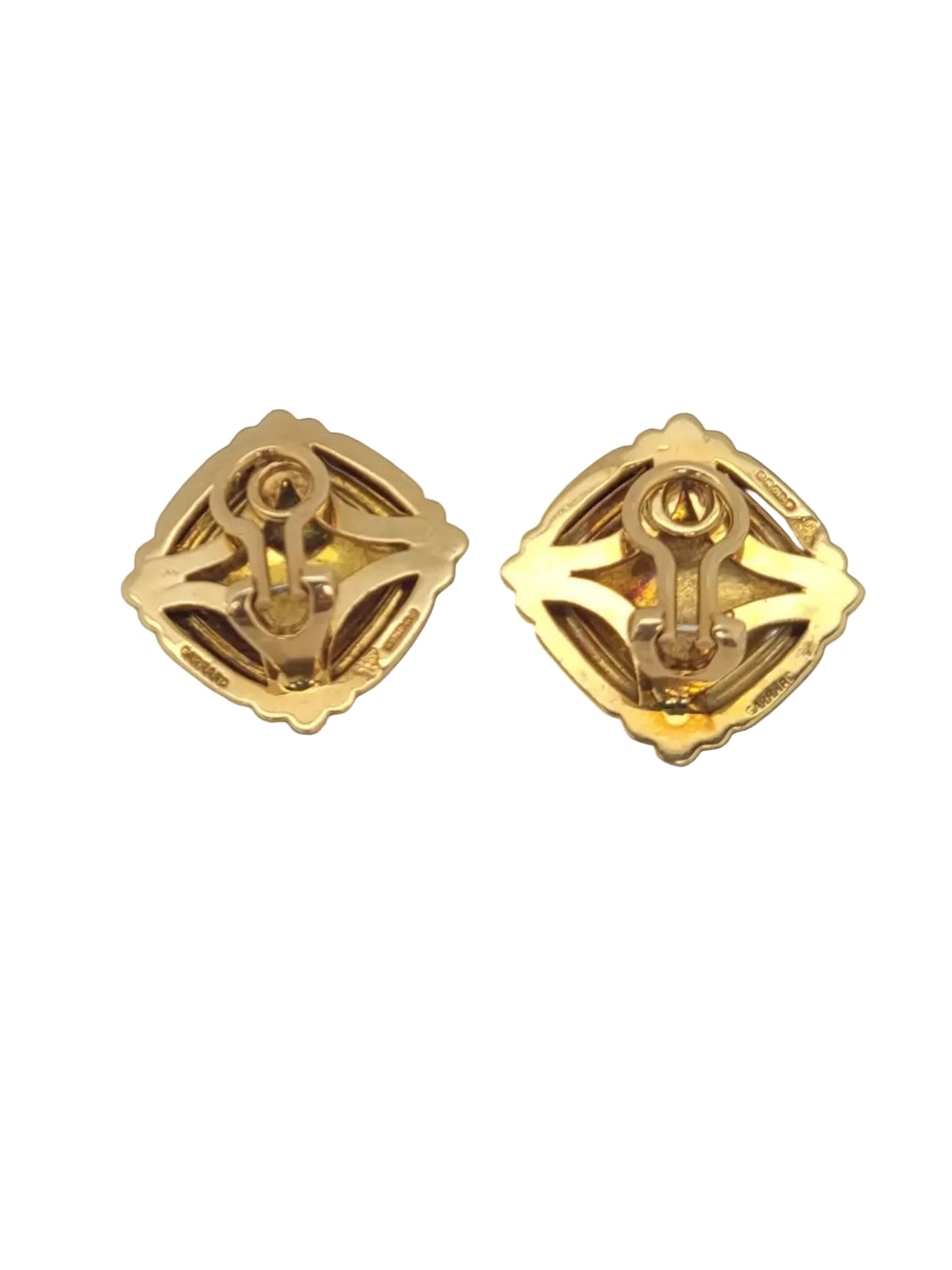 1960's 18ct gold Garrards clip earrings sku 8800