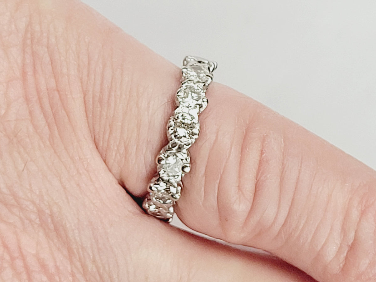 Vintage diamond eternity ring sku 8900