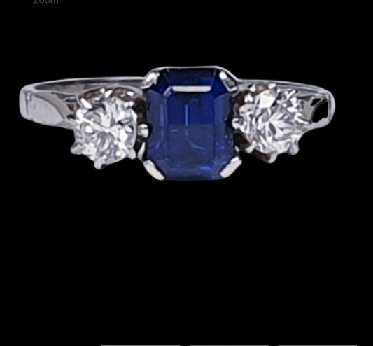 Art Deco Sapphire and Diamond Engagement Ring
SKU: 3285