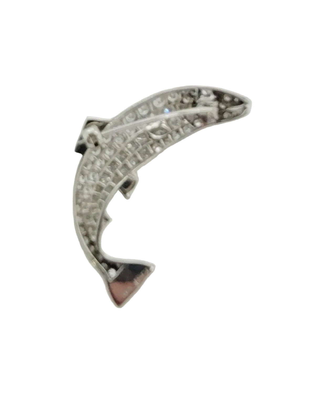 Leaping salmon diamond set brooch sku 9060