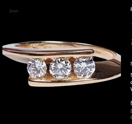 Three stone diamond ring
SKU: 4432