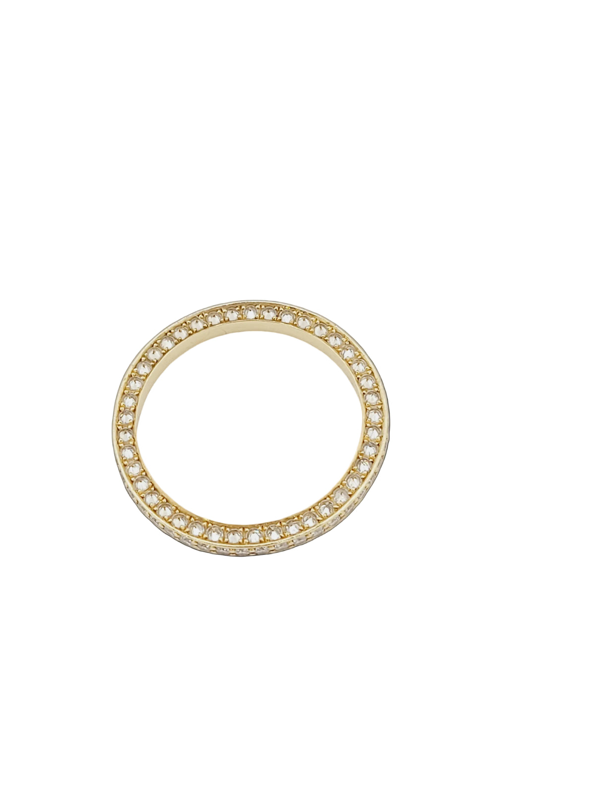 Diamond full hoop yellow gold eternity band sku 8784