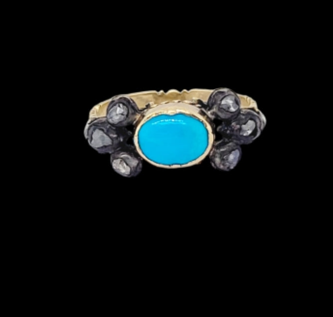 18th century turquoise and diamond ring
SKU: 7785